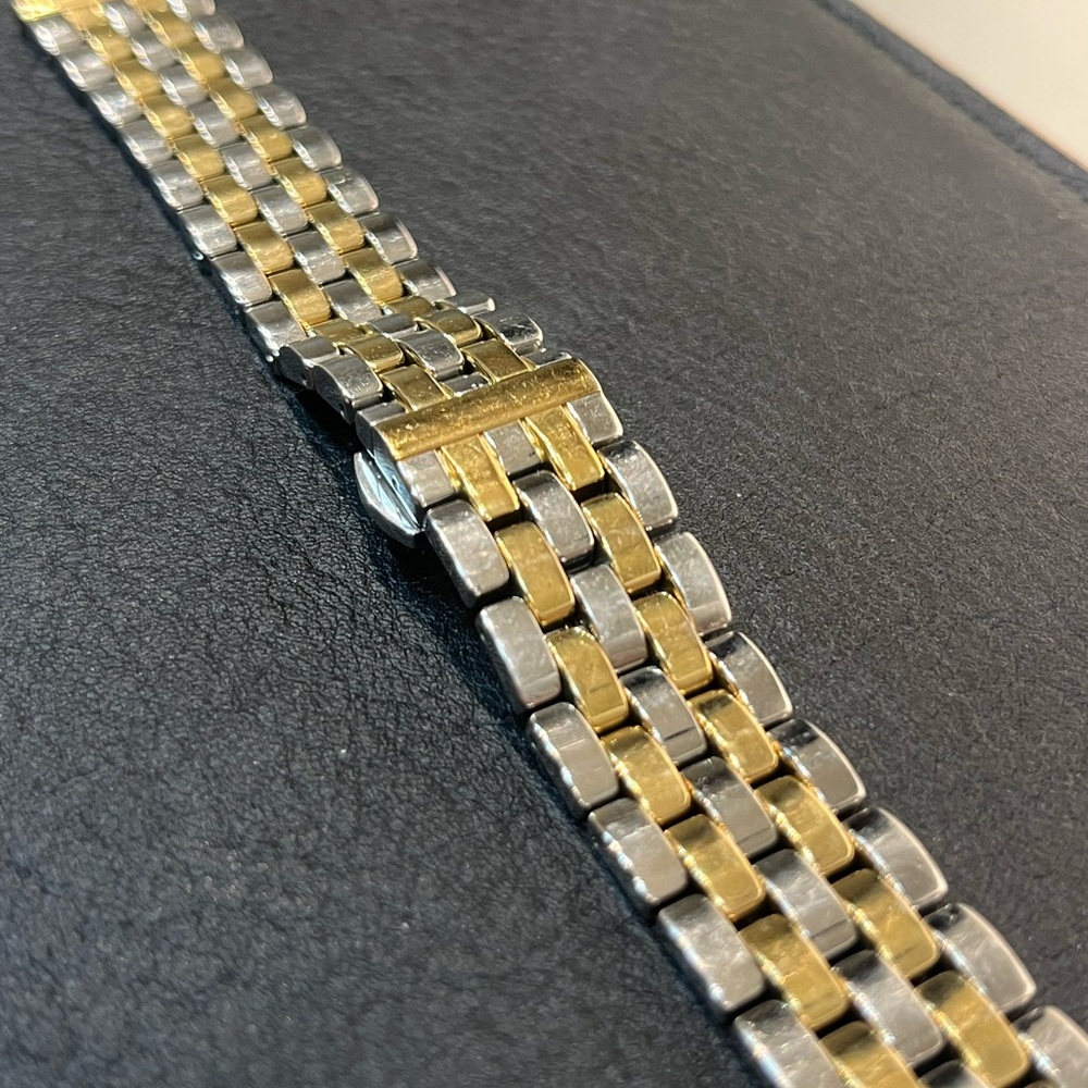 18 mm two-tone Shinola metal watch band